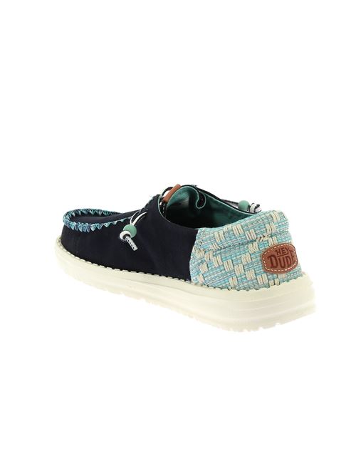 Wendy Funk Jacquard stringata da donna in tela blu HEY DUDE | 40736425